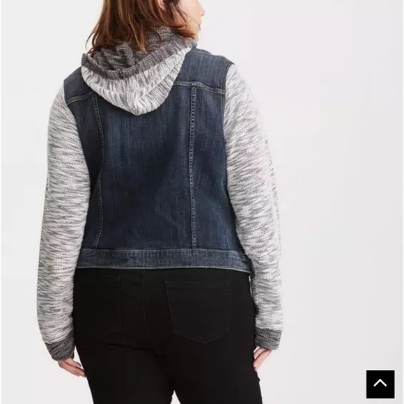 TORRID | Denim French Terry Jacket - Picture 2 of 10